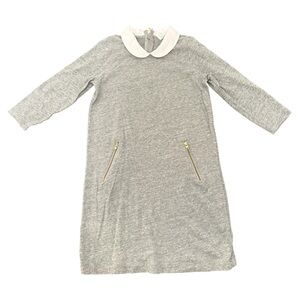 Crew Cuts Gray Long Sleeve Dress with White Collar